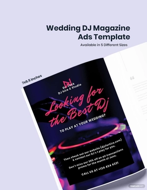 Wedding Event DJ Magazine Ads Template