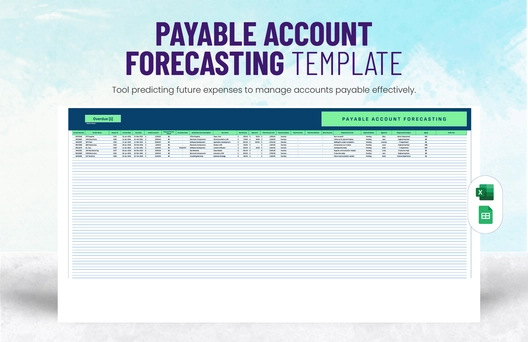 Payable Account Forecasting Template
