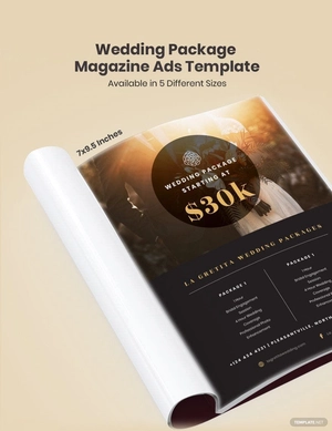 Wedding Package Magazine Ads Template