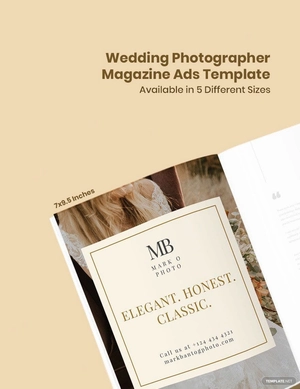 Wedding Photographer Magazine Ads Template