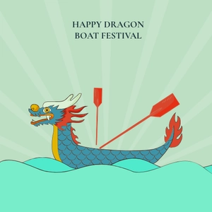 Free Dragon Boat Festival Clipart Template to Edit Online