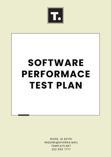 Free Software Performance Test Plan Template to Edit Online