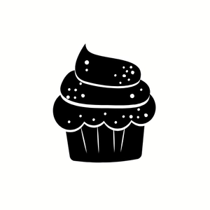 Free Cupcake Silhouette Element to Edit Online