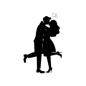 Free Couple Silhouette Element to Edit Online