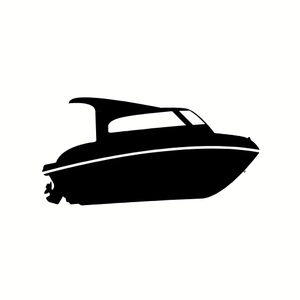 Free Speed Boat Element Silhouette to Edit Online