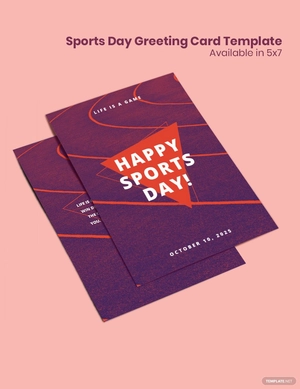 Sports Day Greeting Card Template