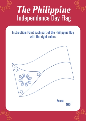 Free Philippines Independence Day Worksheet Template to Edit Online