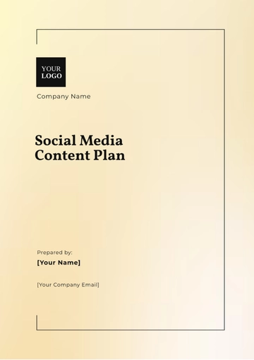 Free Social Media Content Plan Template to Edit Online