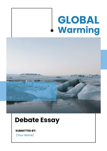 Free Global Warming Debate Essay to Edit Online