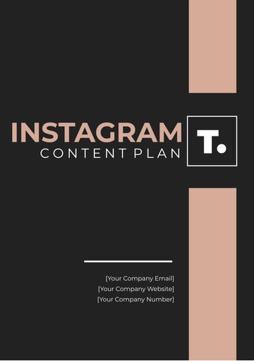 Free Instagram Content Plan Template to Edit Online