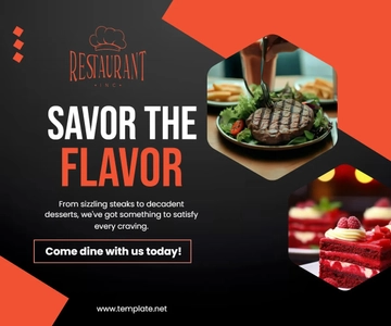 Free Restaurant Food Facebook Ad Banner Templates to Edit Online