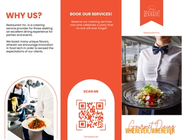 Free Restaurant Catering Services Brochure Template to Edit Online