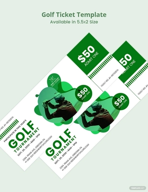 Golf Ticket Template