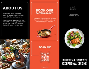 Free Restaurant Party Packages Brochure Template to Edit Online
