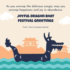 Free Dragon Boat Festival LinkedIn Post Template to Edit Online