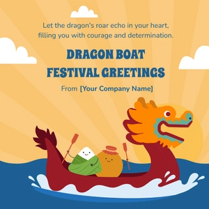 Free Dragon Boat Festival WhatsApp Post Template to Edit Online