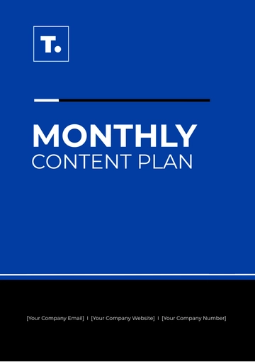 Free Monthly Content Plan Template to Edit Online