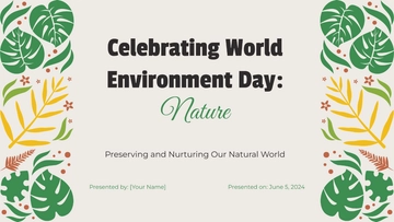 Free World Environment Day Nature Presentation Template to Edit Online