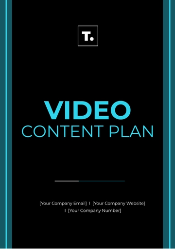 Free Video Content Plan Template to Edit Online