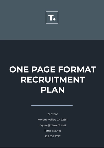 Free One Page Format Recruitment Plan Template to Edit Online