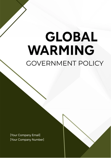 Free Global Warming Government Policy to Edit Online
