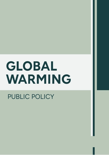 Free Global Warming Public Policy to Edit Online