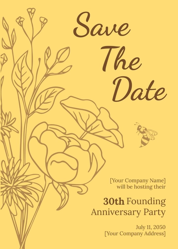 Free Creme Save the Date Card to Edit Online