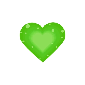 Free Green Heart Element Clipart to Edit Online
