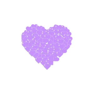 Free Purple Heart Element Clipart to Edit Online