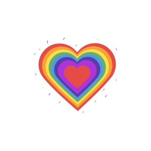 Free Rainbow Heart Element Clipart to Edit Online