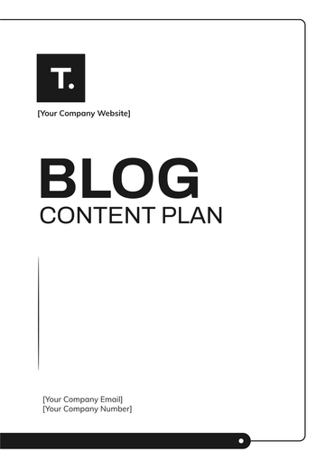 Free Blog Content Plan Template to Edit Online