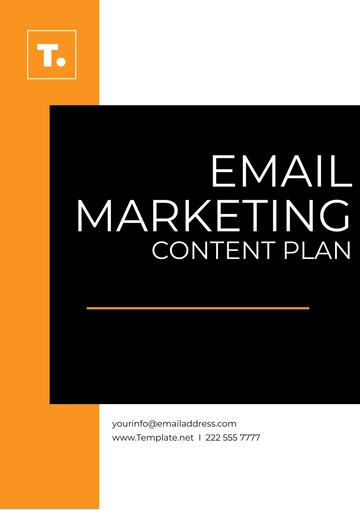 Free Email Marketing Content Plan Template to Edit Online