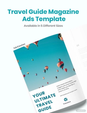 Travel Guide Magazine Ads Template