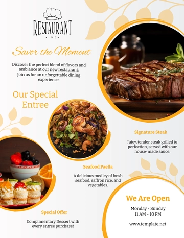 Free Restaurant Business Flyer Template to Edit Online