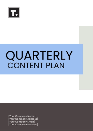 Free Quarterly Content Plan Template to Edit Online