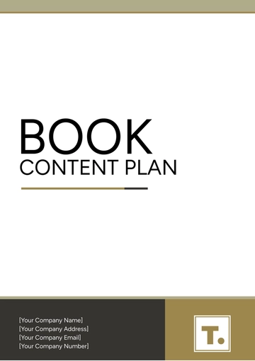 Free Book Content Plan Template to Edit Online