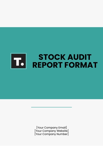 Free Stock Audit Report Format Template to Edit Online