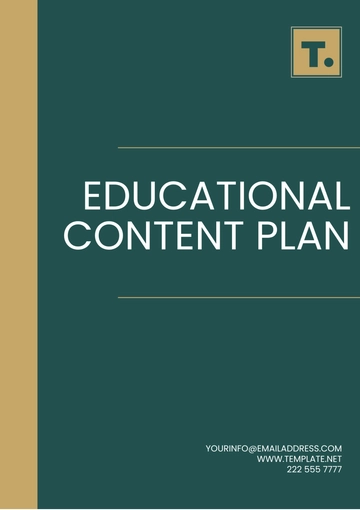 Free Educational Content Plan Template to Edit Online