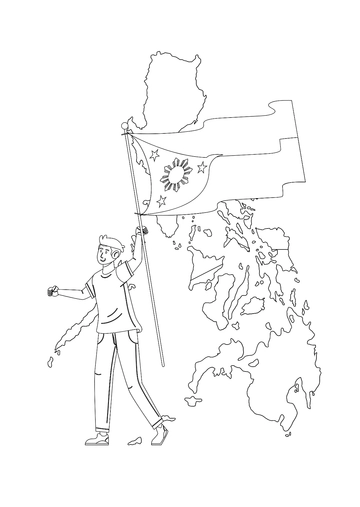 Free Philippines Independence Day Drawing Template to Edit Online