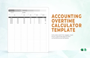 Accounting Overtime Calculator Template