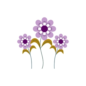 Free Purple Flower Element Clipart to Edit Online