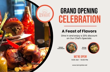 Free Restaurant Grand Opening Banner Template to Edit Online
