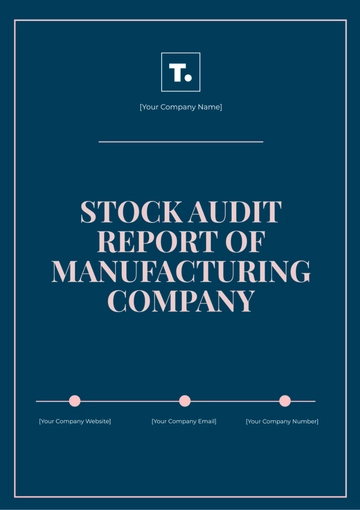 Free Stock Audit Report of Manufacturing Company Template to Edit Online