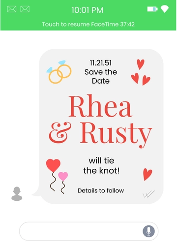 Free Text Message Save the Date Template to Edit Online