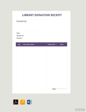 Library Donation Receipt Template Library Donation Receipt Template