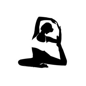 Free Yoga Woman Silhouette Element to Edit Online