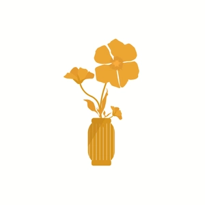 Free Flower Golden Element Clipart to Edit Online