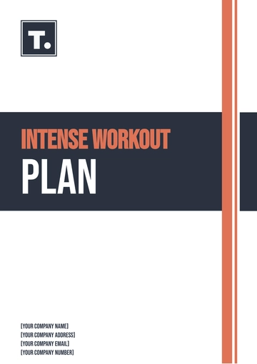 Free Intense Workout Plan Template to Edit Online