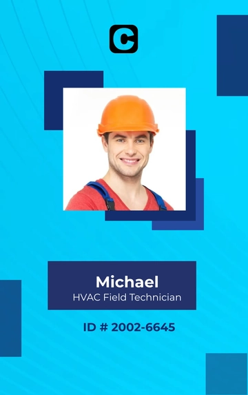 Free HVAC Field Technician ID Card to Edit Online