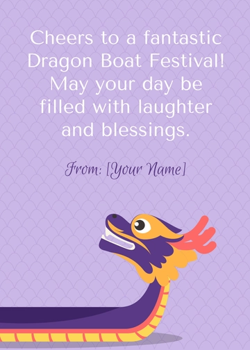 Free Dragon Boat Festival Greeting Card Template to Edit Online